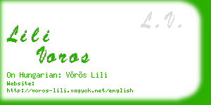 lili voros business card