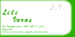 lili voros business card